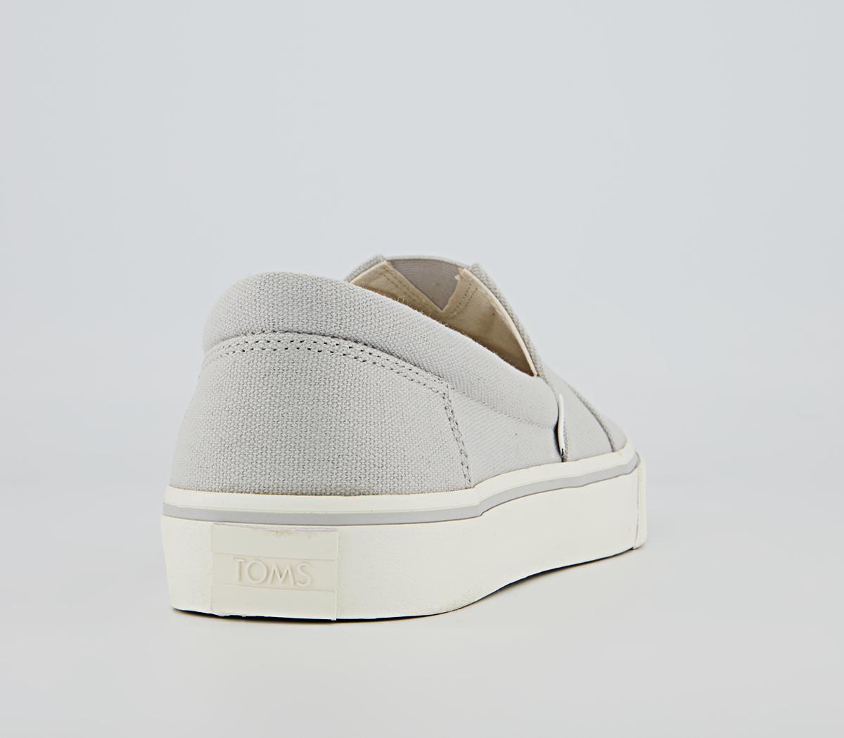 TOMS Alpargata Fenix Slip Ons TOMS Alpargata Fenix Slip Ons Lunar Grey Washed Canvas