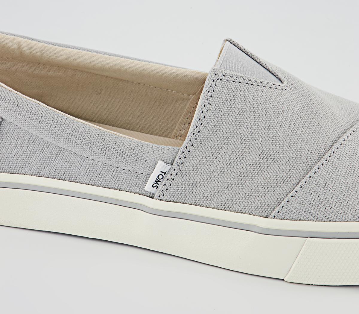 TOMS Alpargata Fenix Slip Ons TOMS Alpargata Fenix Slip Ons Lunar Grey Washed Canvas