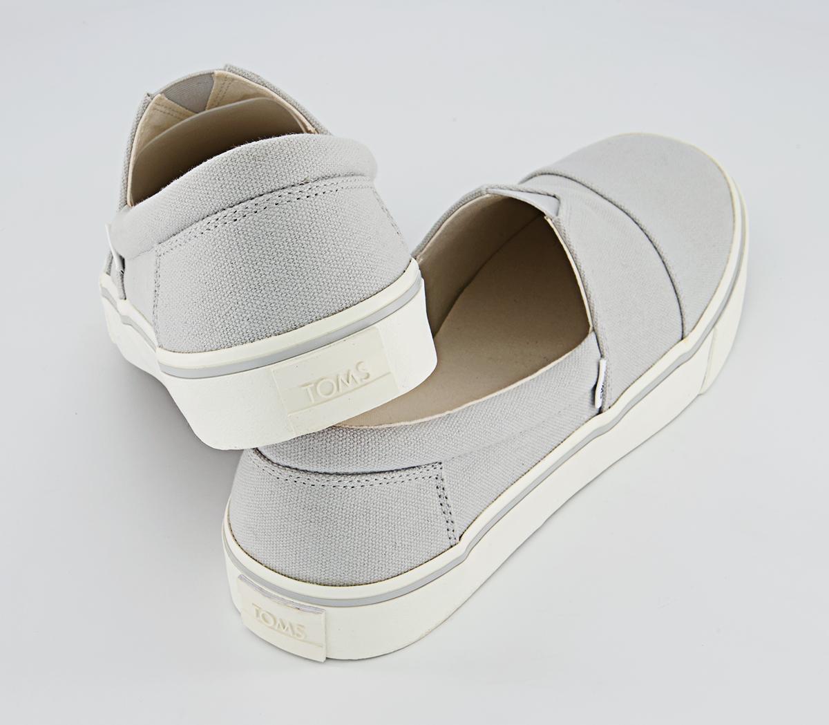TOMS Alpargata Fenix Slip Ons TOMS Alpargata Fenix Slip Ons Lunar Grey Washed Canvas
