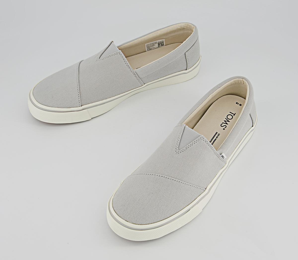 TOMS Alpargata Fenix Slip Ons TOMS Alpargata Fenix Slip Ons Lunar Grey Washed Canvas