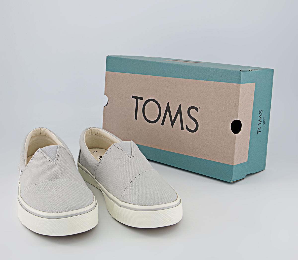 TOMS Alpargata Fenix Slip Ons TOMS Alpargata Fenix Slip Ons Lunar Grey Washed Canvas