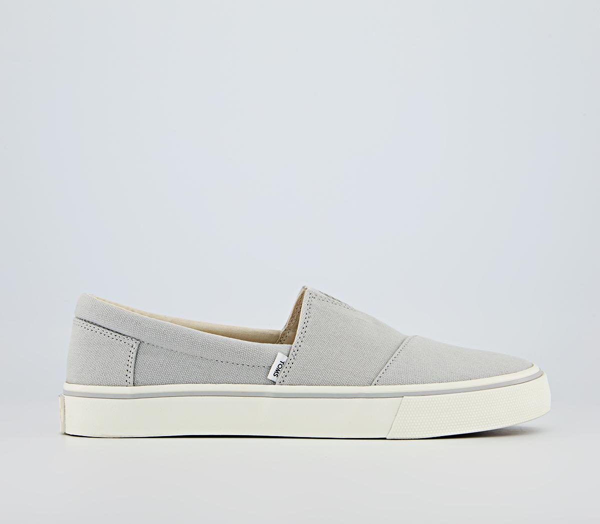 TOMSAlpargata Fenix Slip OnsLunar Grey Washed Canvas