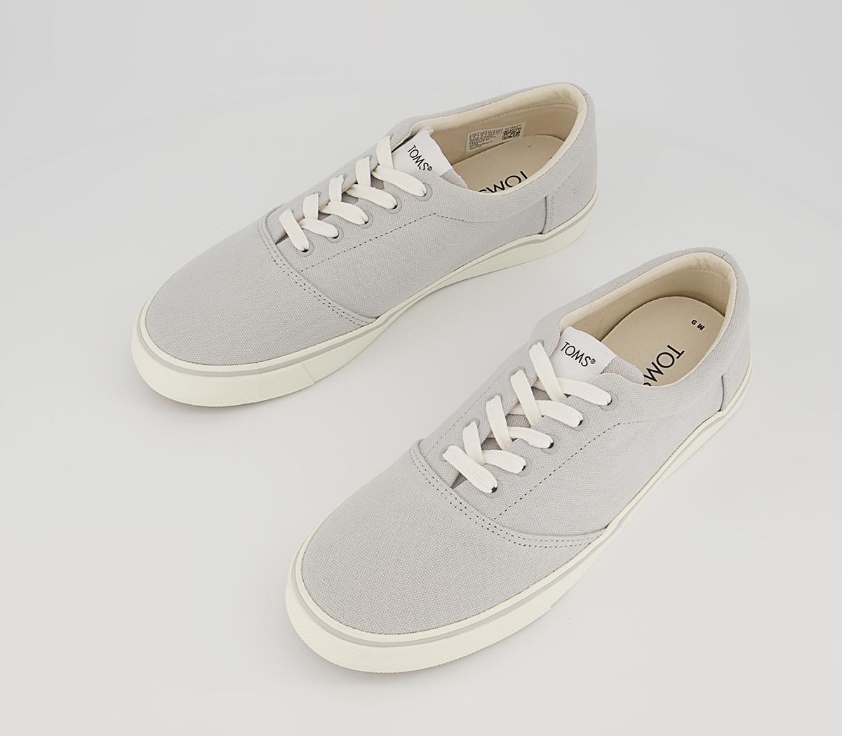 TOMS Alpargata Fenix Lace Up Trainers Lunar Grey Washed Canvas - Men's ...