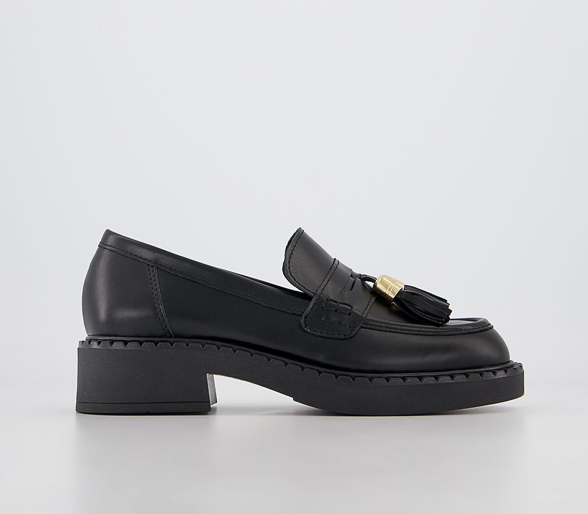 OFFICE Fable Chunky Loafers Black Leather - Monday to Friday