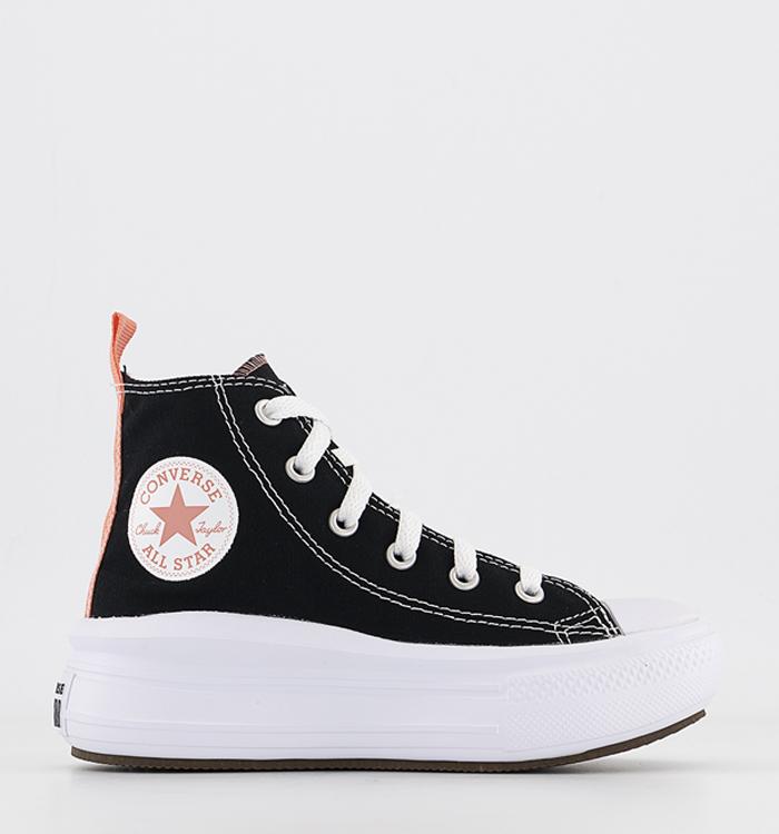 Converse All Star Move Youth Trainers Black Pink Salt White