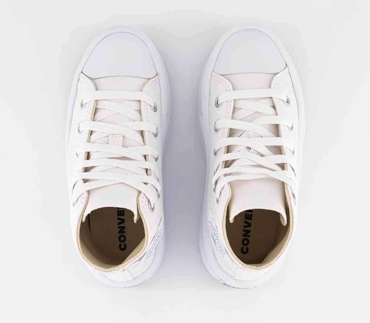 Converse All Star Move Youth Trainers Converse All Star Move Youth Trainers White Blue Pink Rainbow