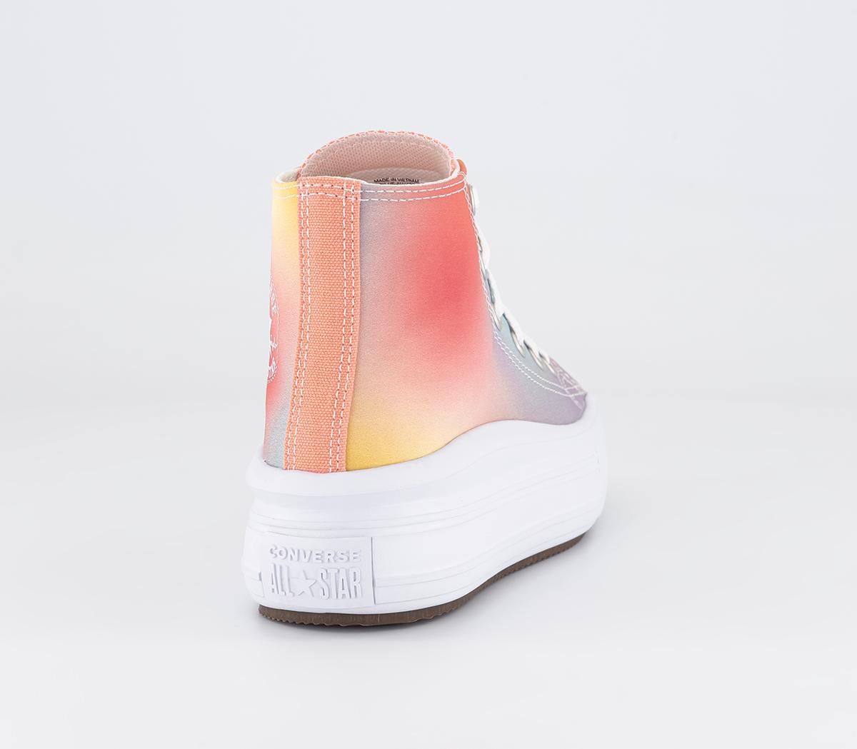 Converse All Star Move Kids Trainers Converse All Star Move Kids Trainers Lawn Flamingo Egret White
