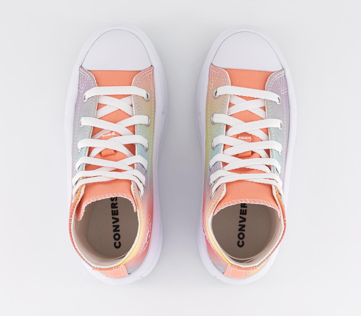 Converse All Star Move Kids Trainers Converse All Star Move Kids Trainers Lawn Flamingo Egret White