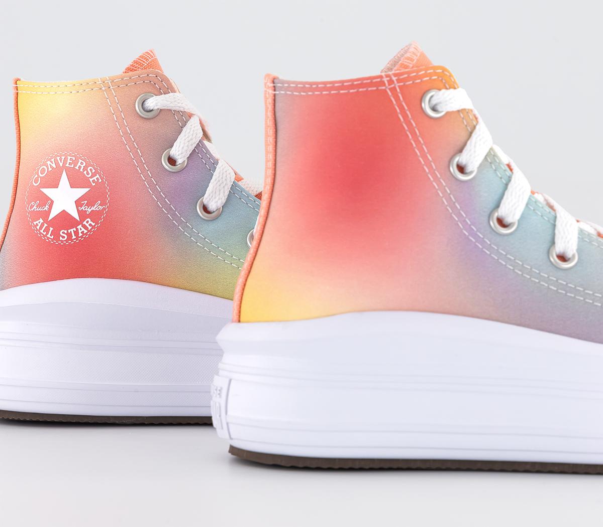 Converse All Star Move Kids Trainers Converse All Star Move Kids Trainers Lawn Flamingo Egret White