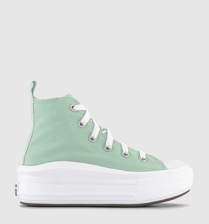 Converse All Star Move Youth Trainers Sticky Aloe White Black