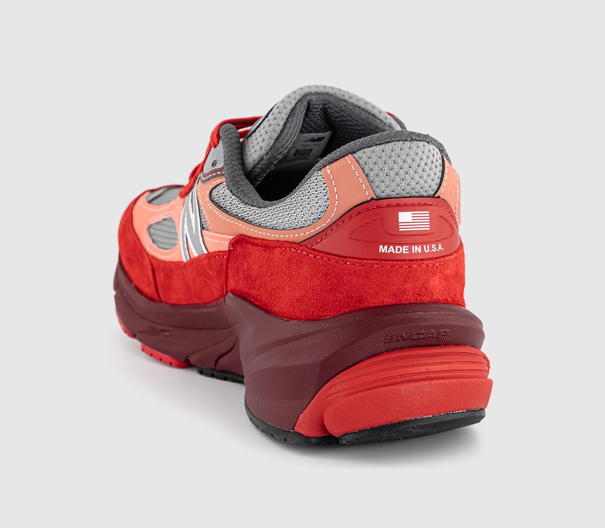 New Balance990V6 Made in USA TrainersRed Grey
