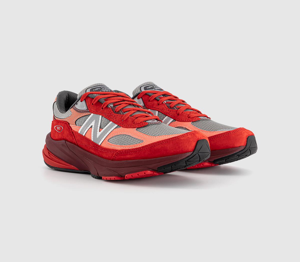 New Balance 990V6 Made in USA Trainers Red Grey - Men's Trainers