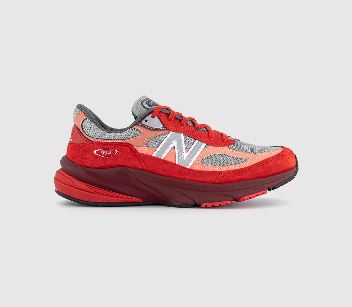 New Balance990V6 Made in USA TrainersRed Grey
