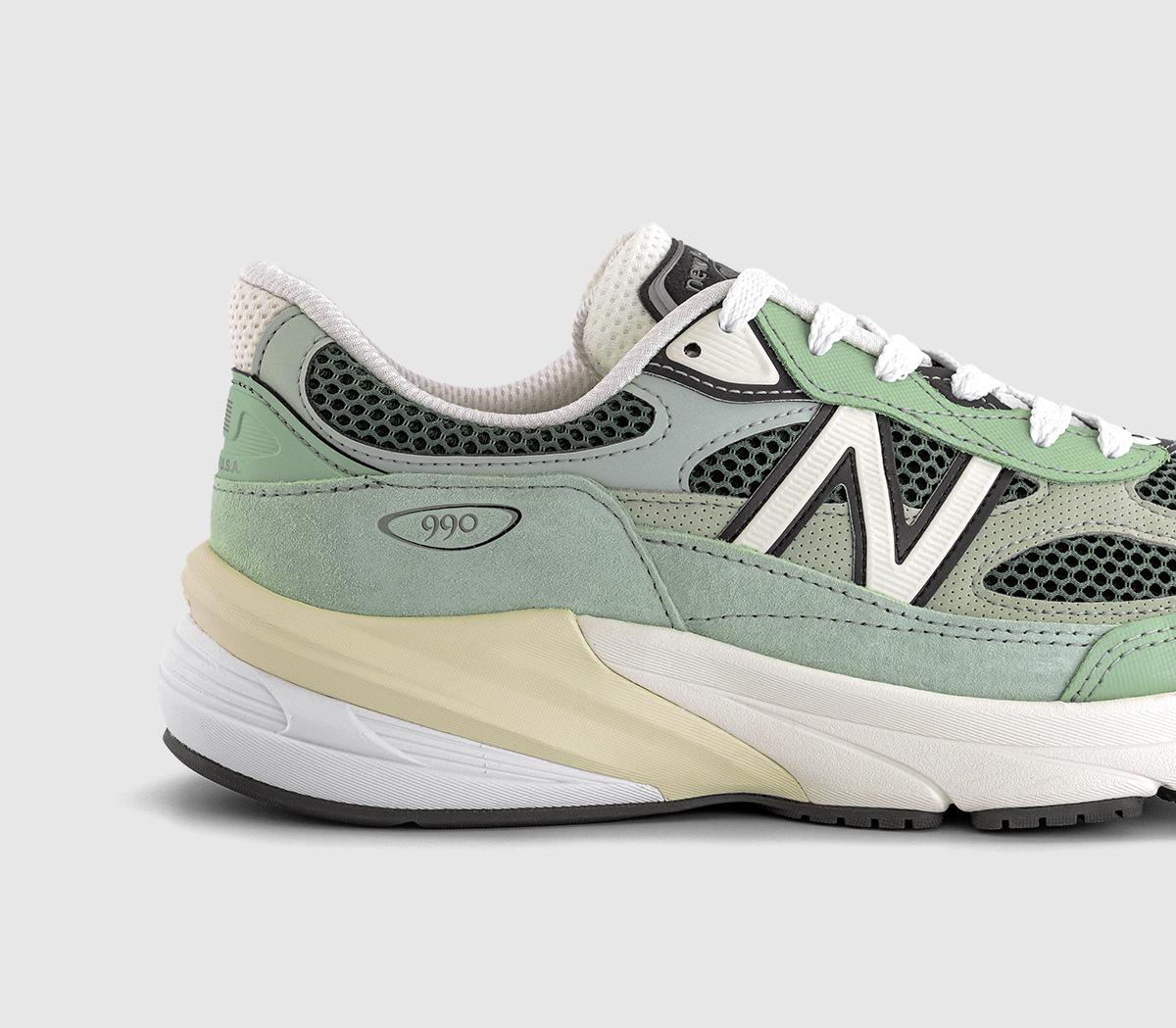 New Balance 990V6 Made in USA Trainers Lime Green White - Men's