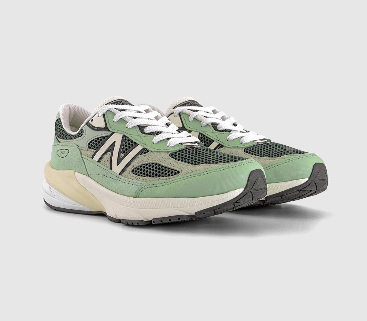 New Balance990V6 TrainersLime Green White