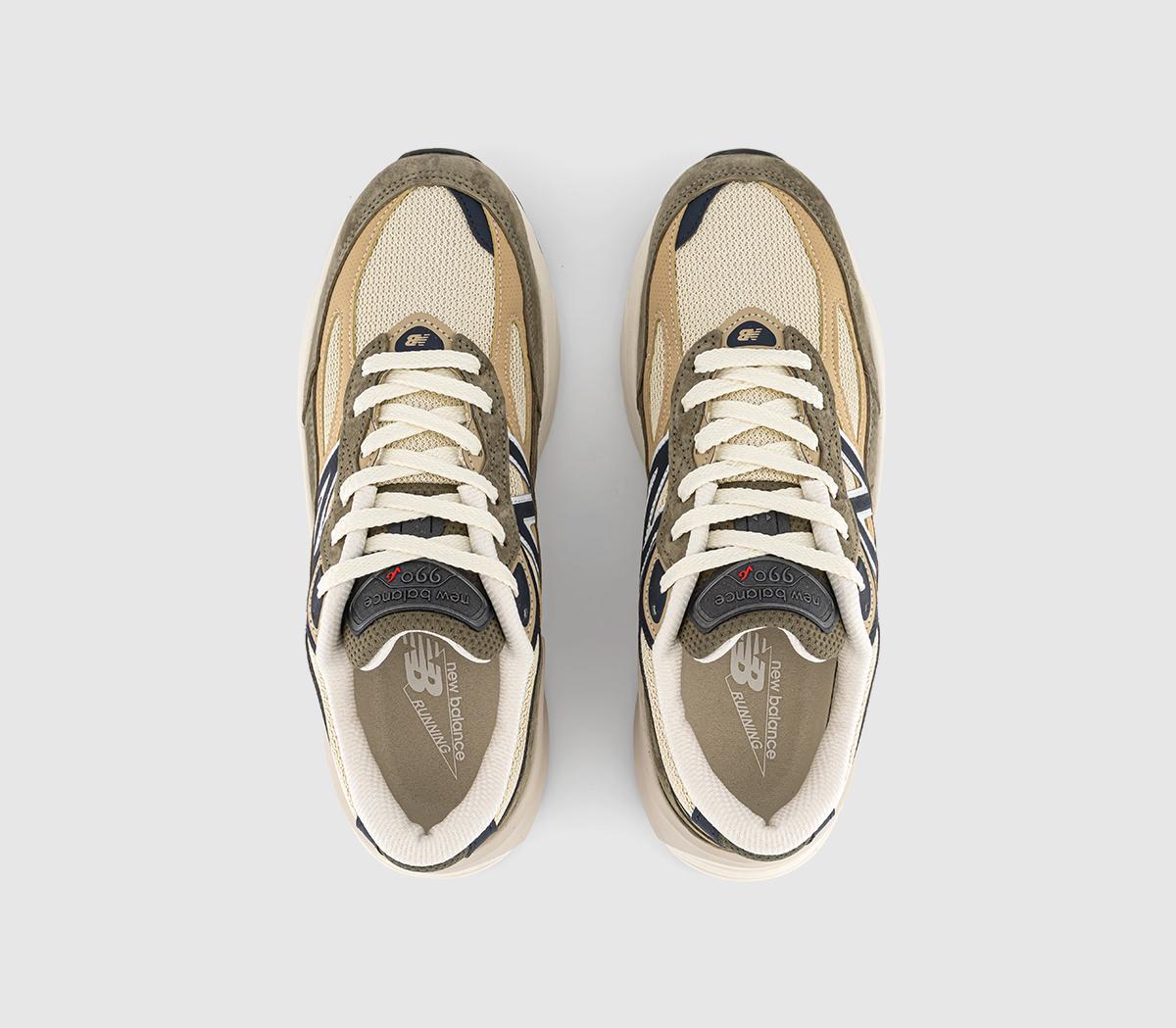 New Balance990V6 TrainersCream Dark Camo Beige