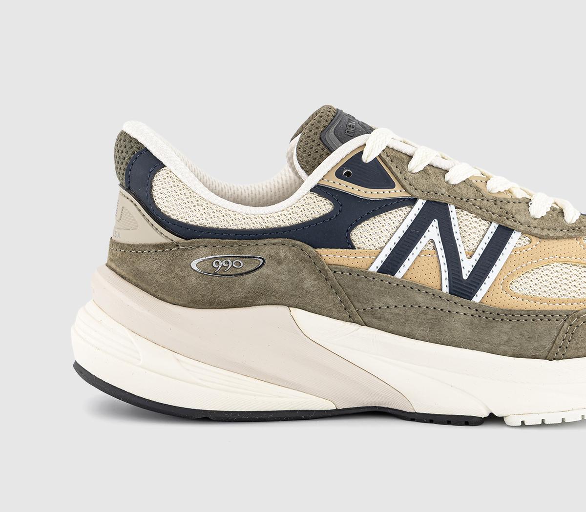 New Balance990V6 TrainersCream Dark Camo Beige