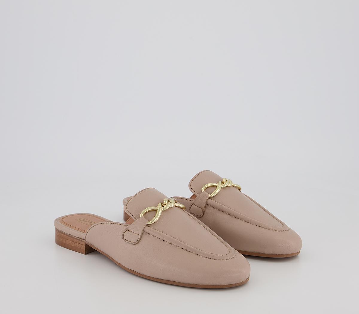 OFFICE Frost Backless Loafers Beige Leather Women’s Loafers