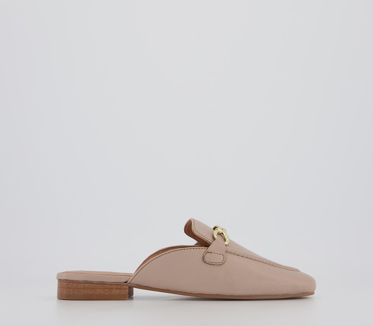 Nude hot sale backless loafers