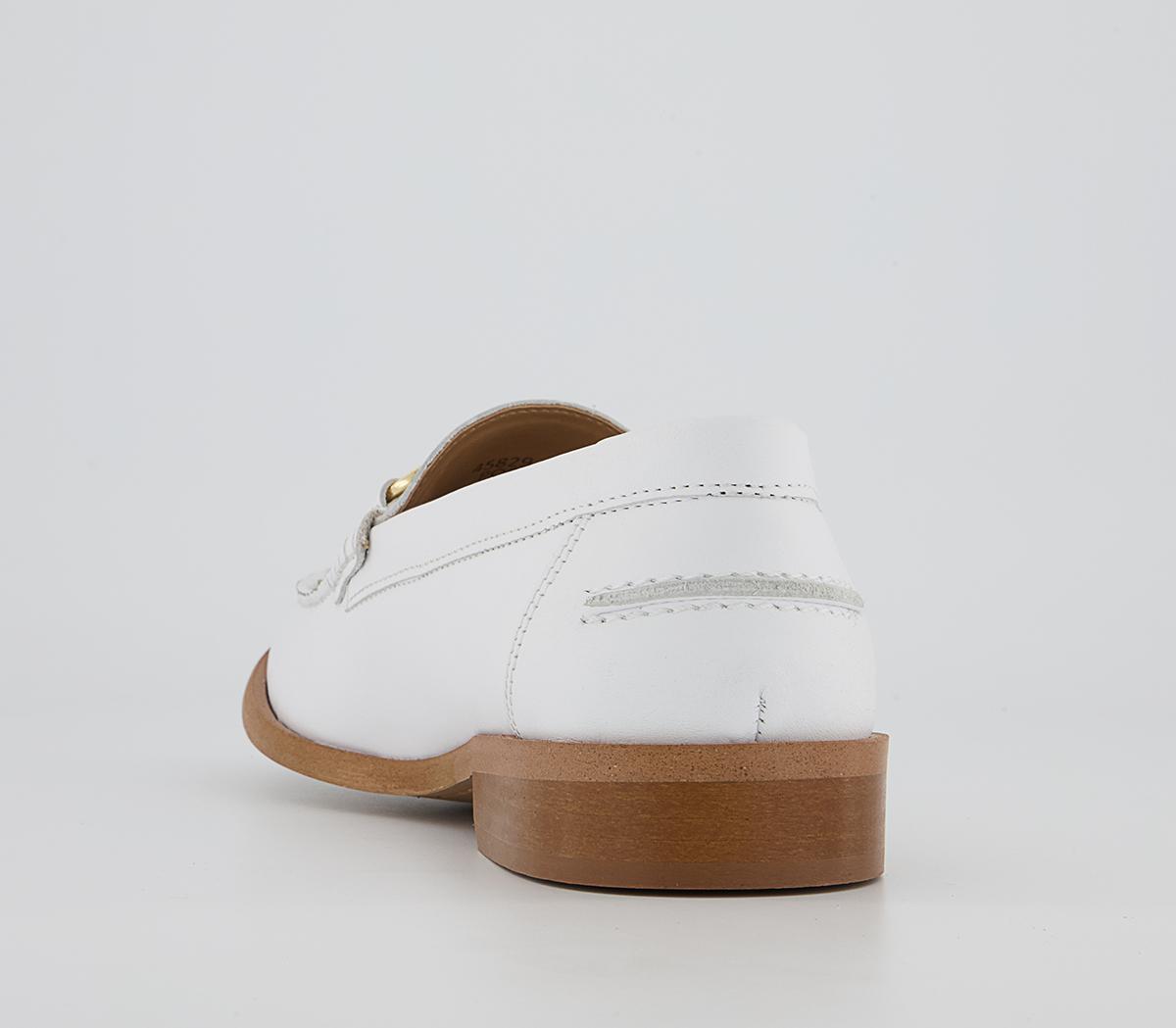 Office Mauritius Bamboo Snaffle Loafers Office Mauritius Bamboo Snaffle Loafers White Leather