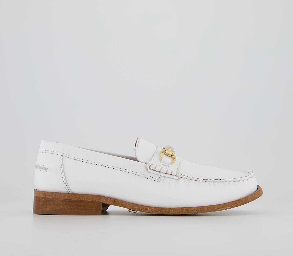 OfficeMauritius Bamboo Snaffle LoafersWhite Leather