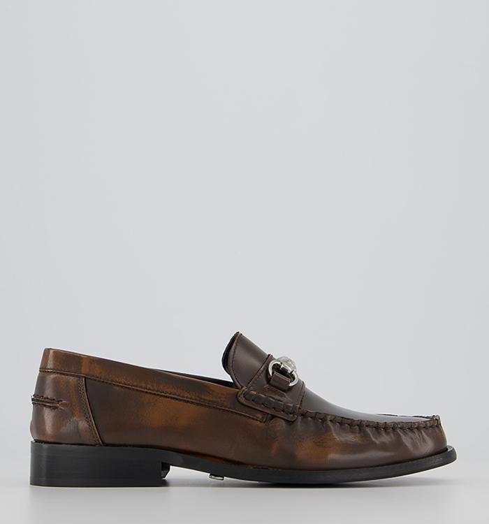 Office Mauritius Bamboo Snaffle Loafers Tan Leather