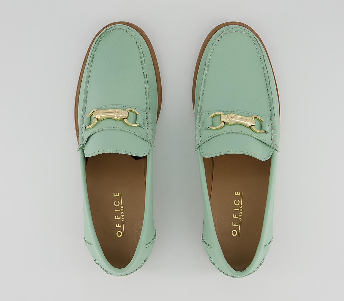 Office Mauritius Bamboo Snaffle Loafers Office Mauritius Bamboo Snaffle Loafers Mint Leather