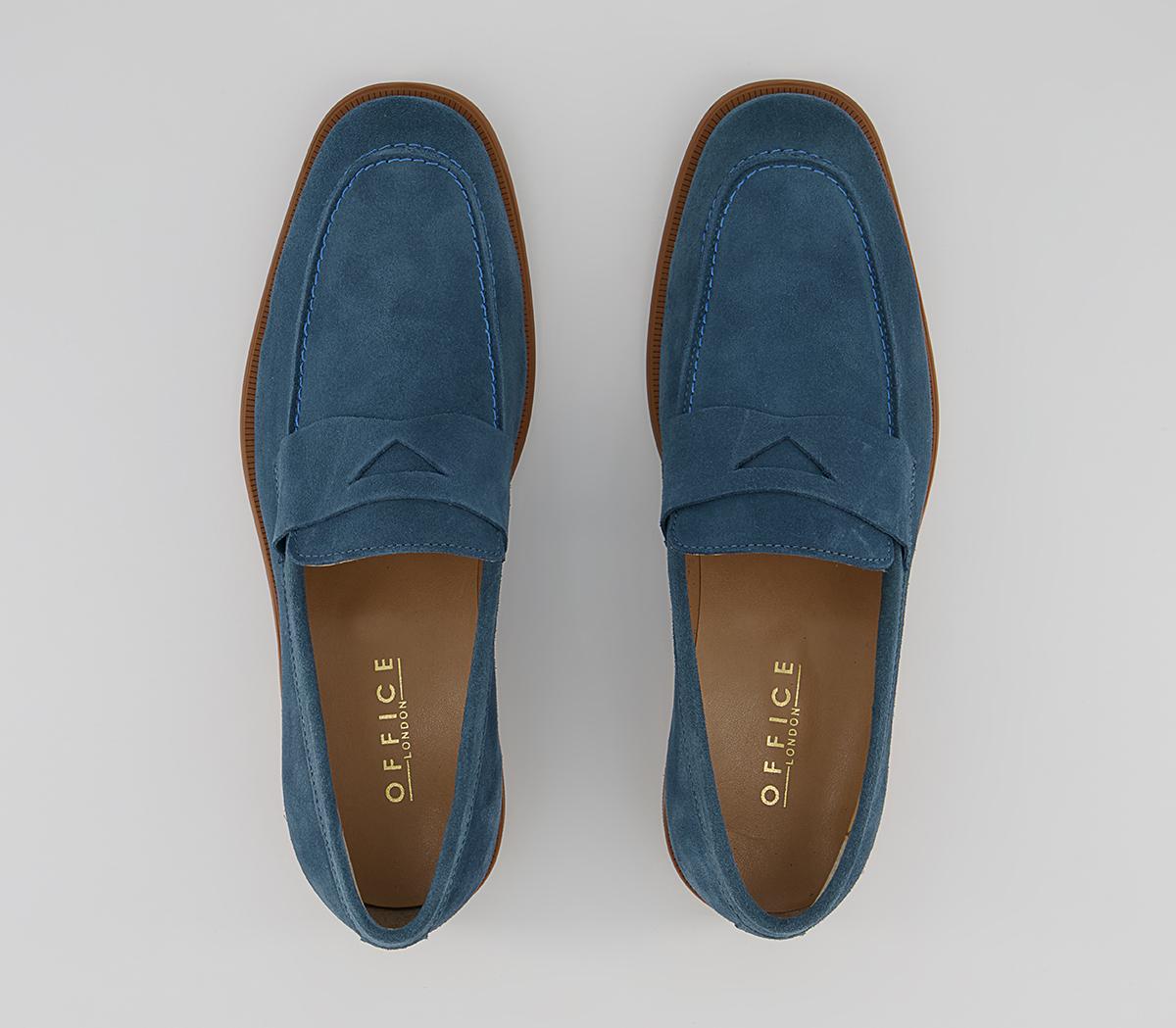 Office Caracas Saddle Loafers Office Caracas Saddle Loafers Blue Suede