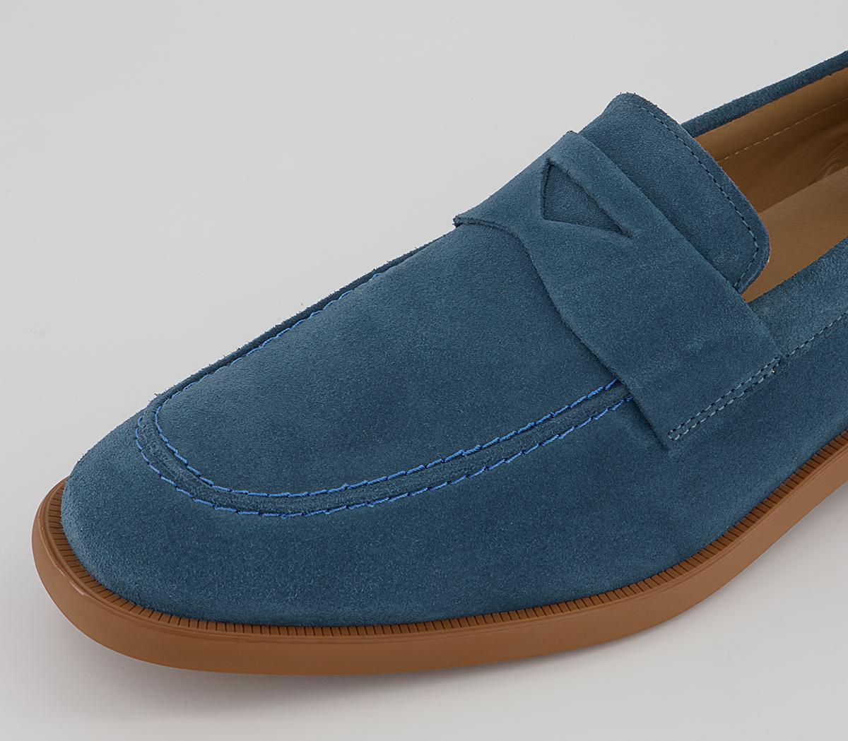 Office Caracas Saddle Loafers Office Caracas Saddle Loafers Blue Suede