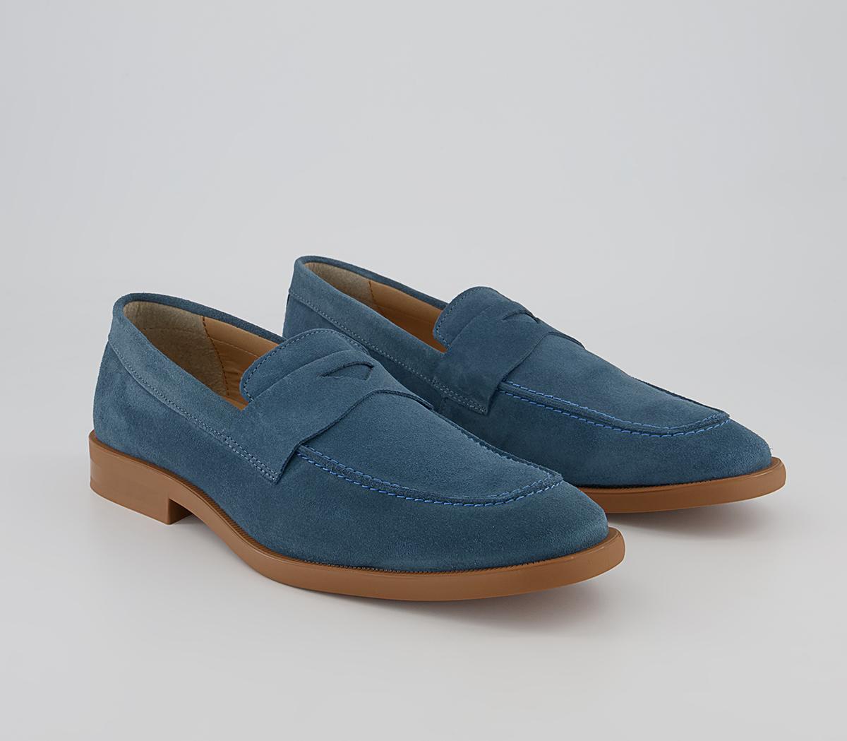 Office Caracas Saddle Loafers Office Caracas Saddle Loafers Blue Suede