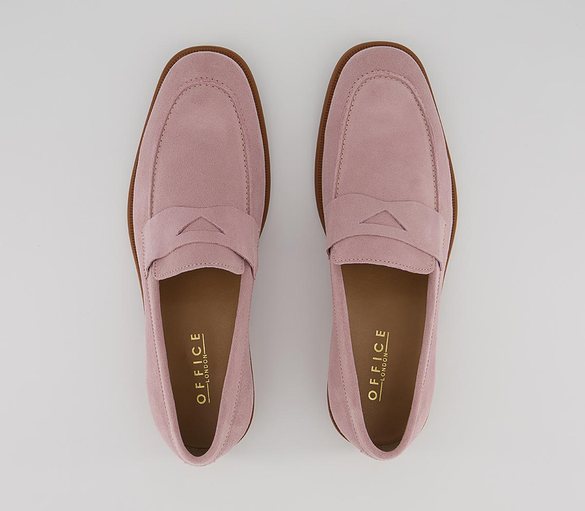 Office Caracas Saddle Loafers Office Caracas Saddle Loafers Pink Suede