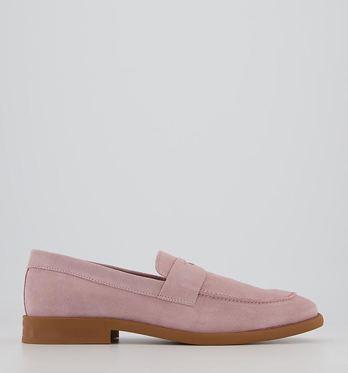 Office Caracas Saddle Loafers Pink Suede