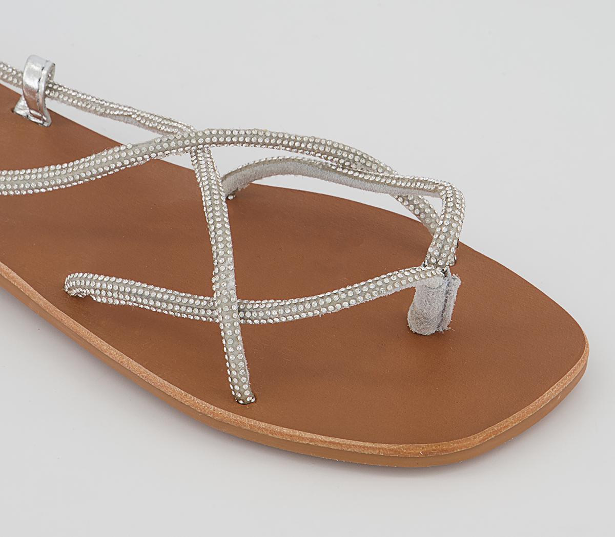 Office Sasha Embellished Sandals Office Sasha Embellished Sandals Silver Embellished
