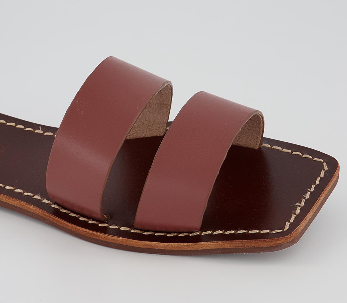 OFFICESerena Double Band MulesTan Leather