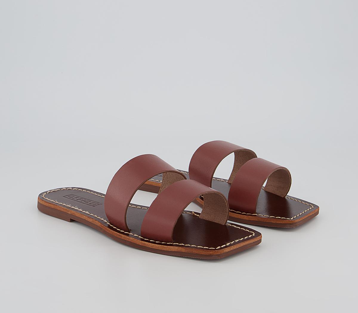 OFFICESerena Double Band MulesTan Leather