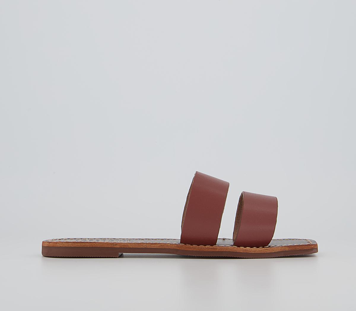 OFFICESerena Double Band MulesTan Leather