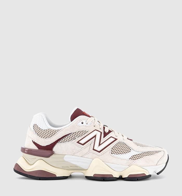 New Balance 9060 Trainers Linen Burgundy White