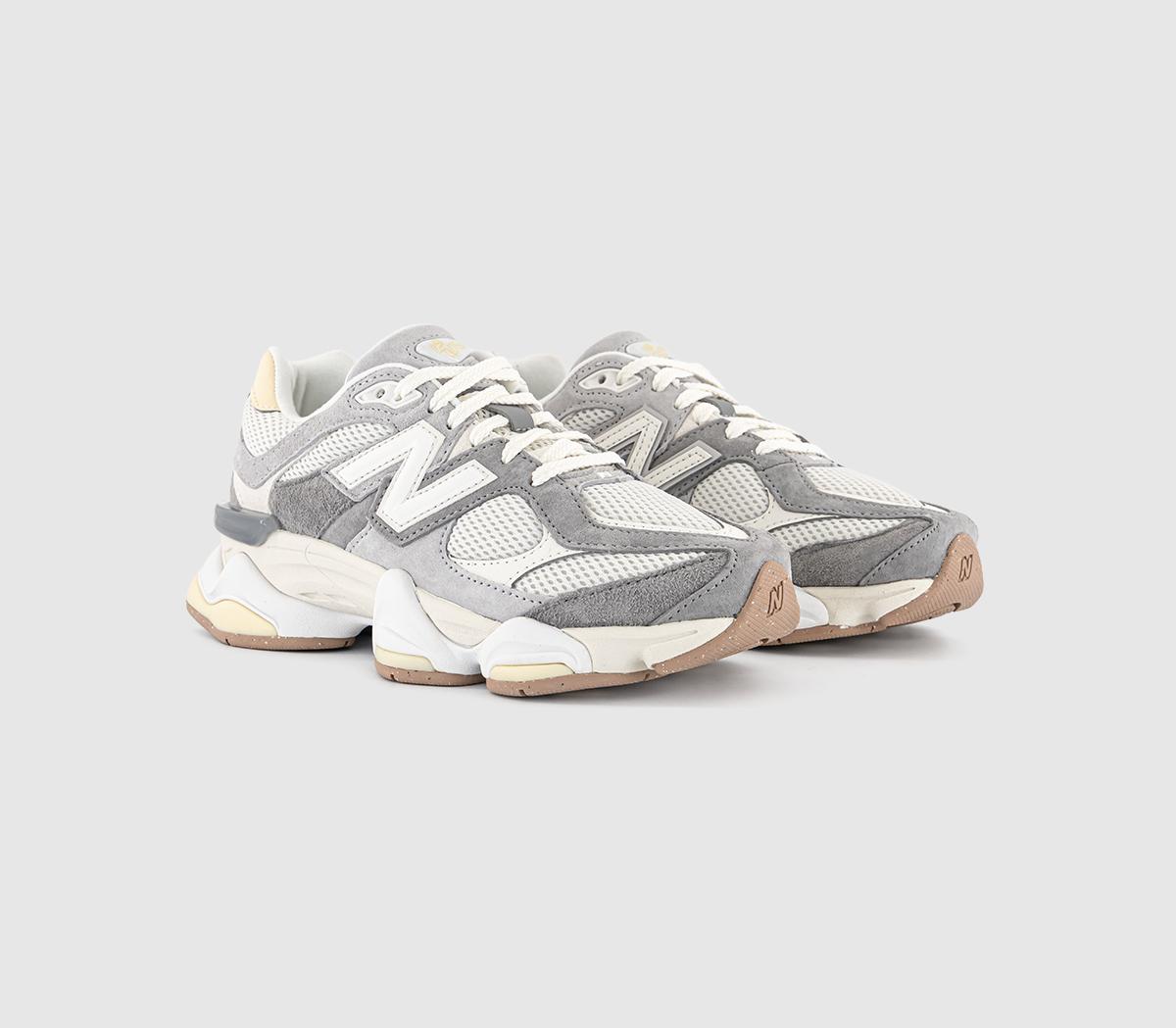 New Balance 9060 Trainers Slate Grey Yellow - Women's Trainers