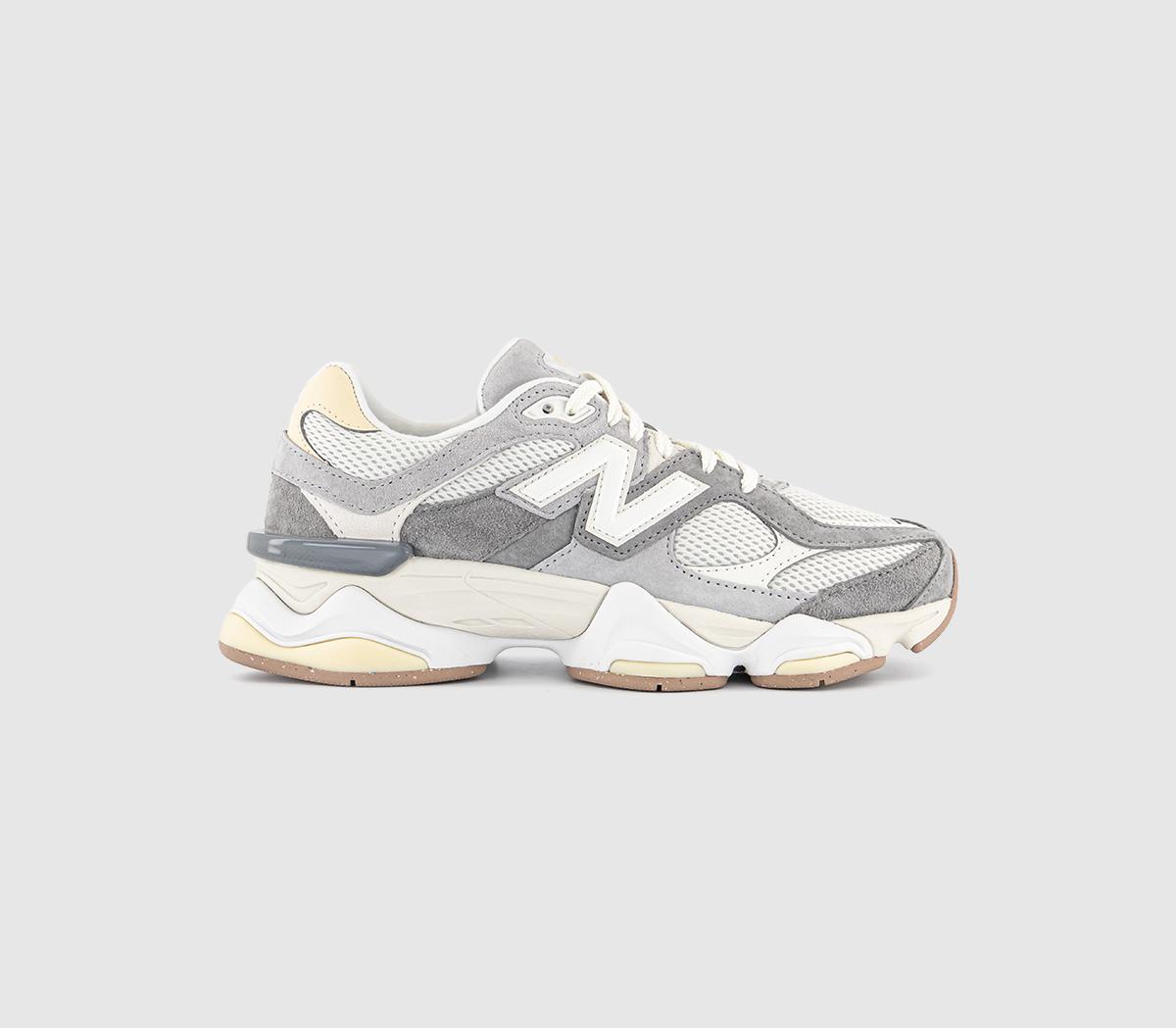 New Balance 9060 Trainers Slate Grey Yellow - Women's Trainers