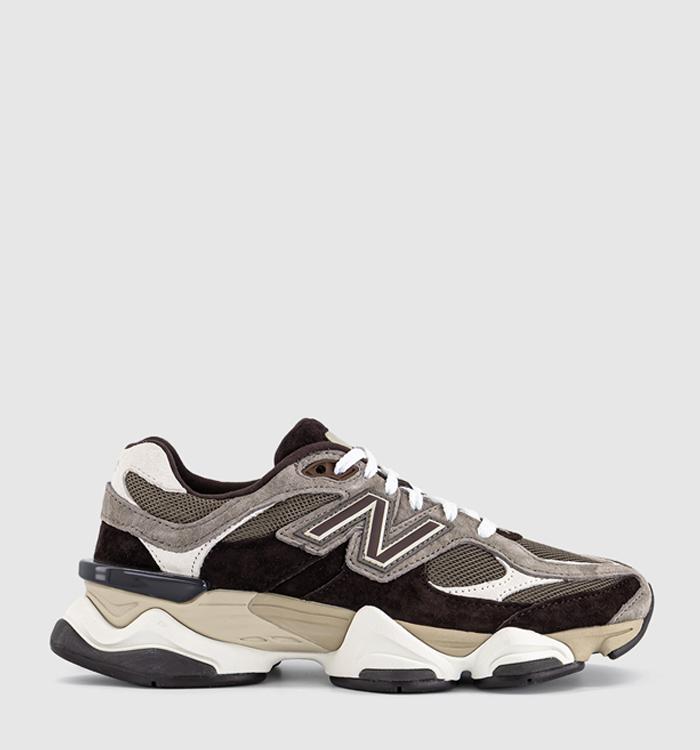 New Balance 9060 Trainers Black White Oatmilk