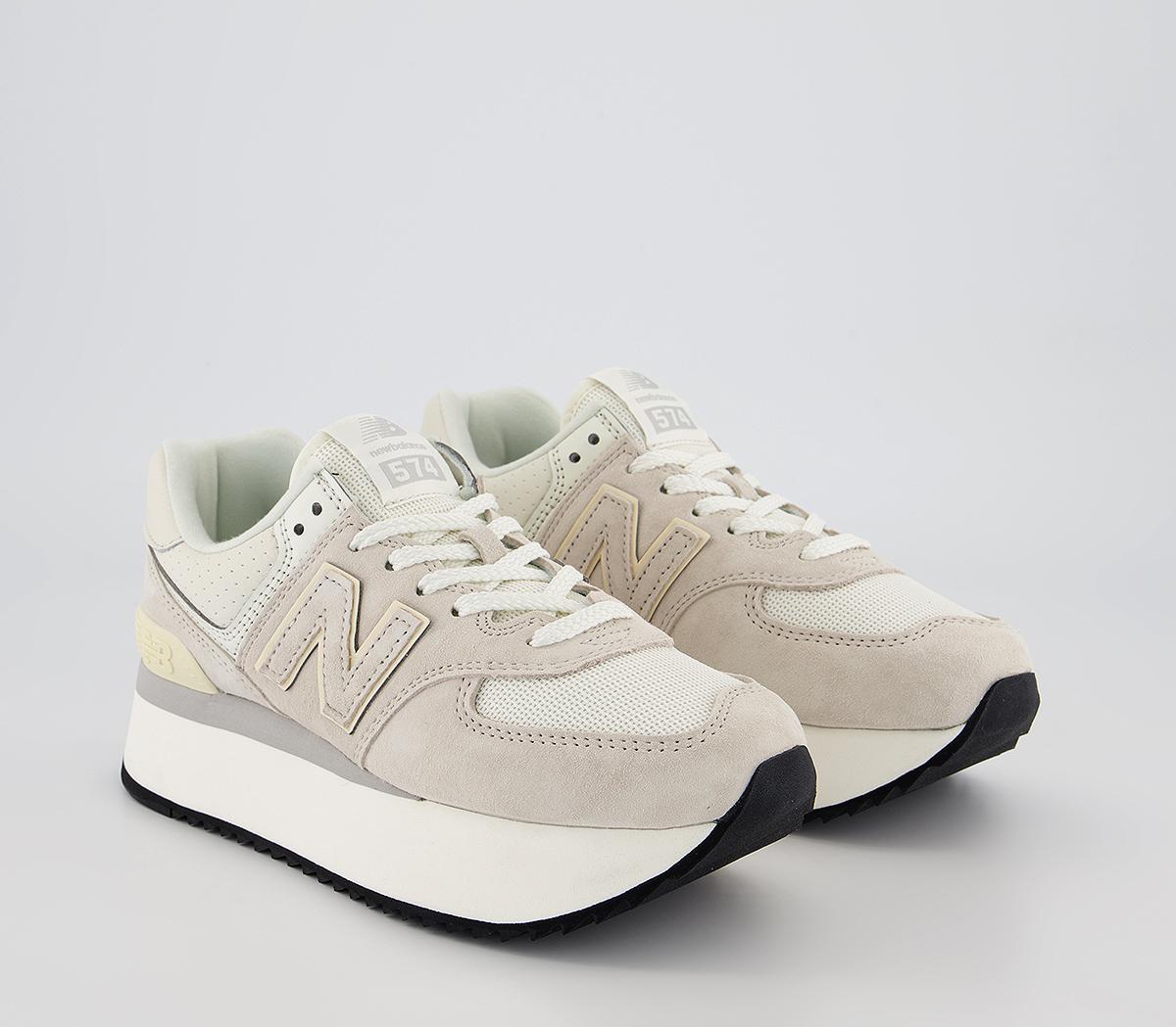 New Balance 574 Platform Trainers New Balance 574 Platform Trainers Ceramic White