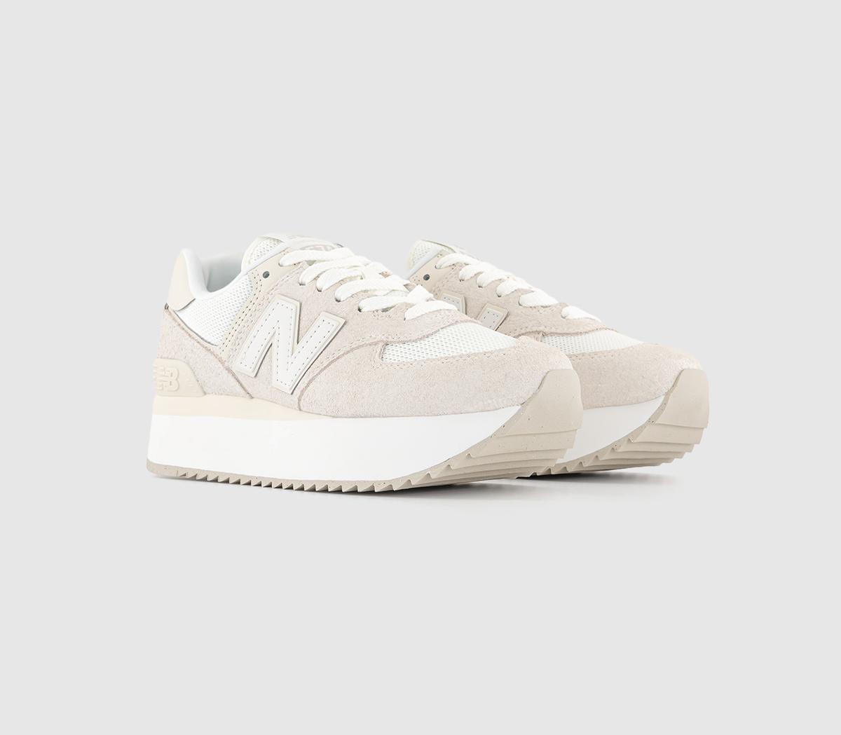 New Balance574 Platform Trainers Sea Salt Off White White