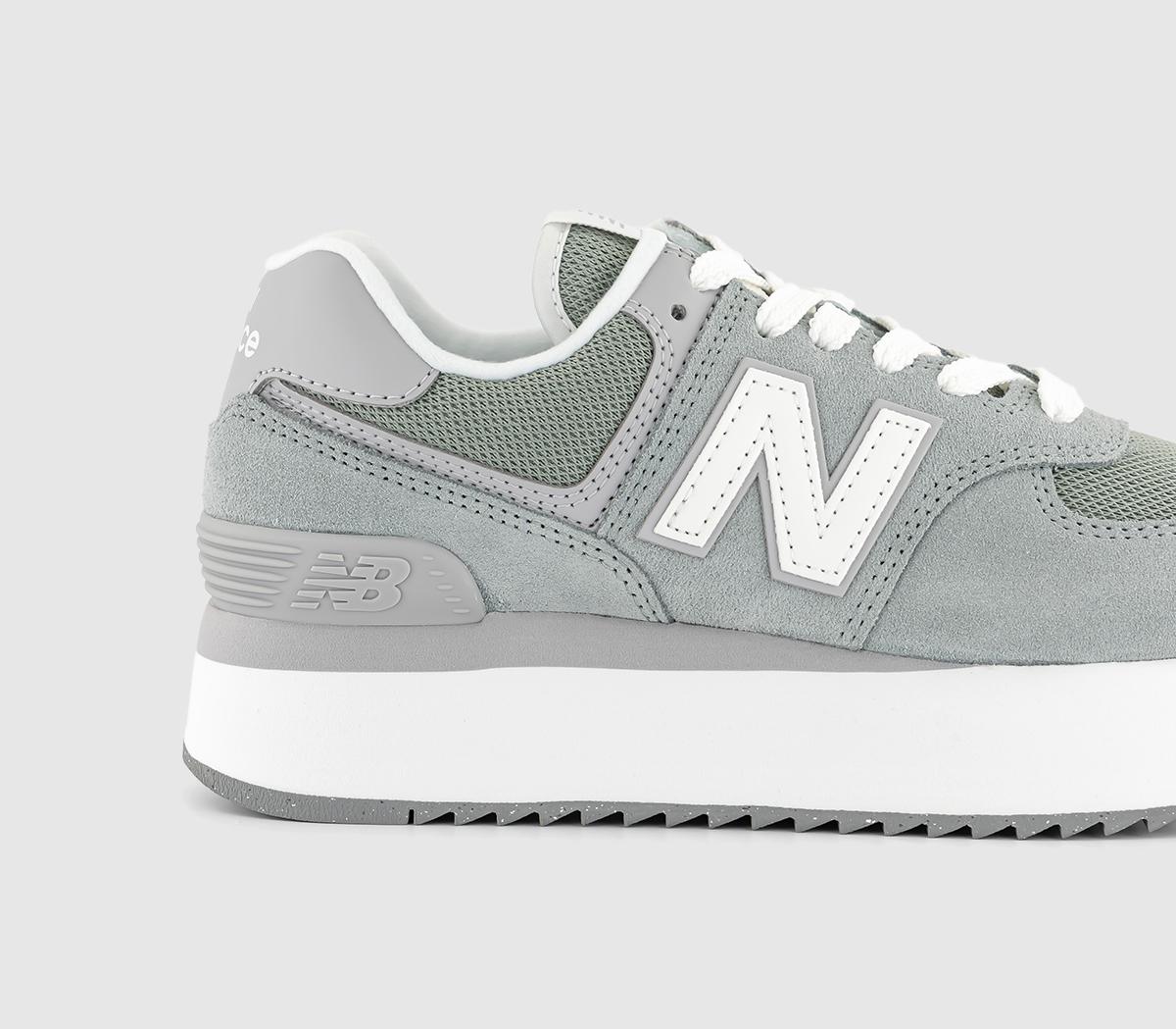 New Balance 574 Platform Trainers New Balance 574 Platform Trainers Juniper Grey White