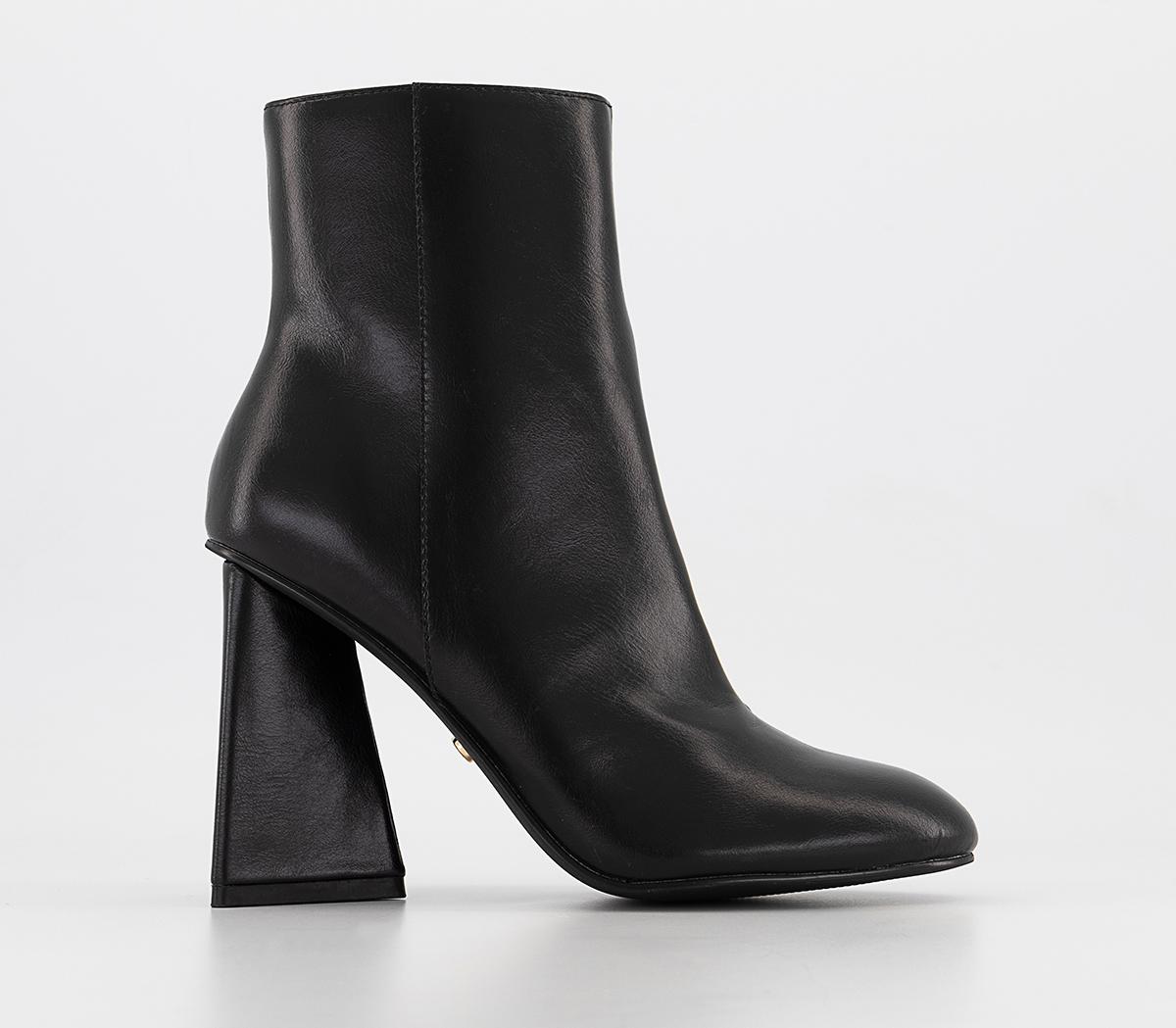 Austin Triangle Heel Ankle Boots Black