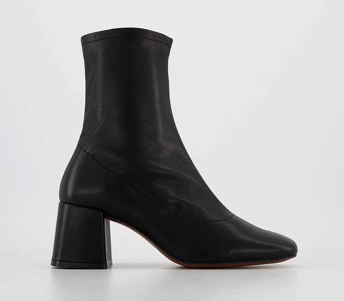 OFFICE Alexia Unlined Ankle Boots Black Leather - Women's Ankle Boots