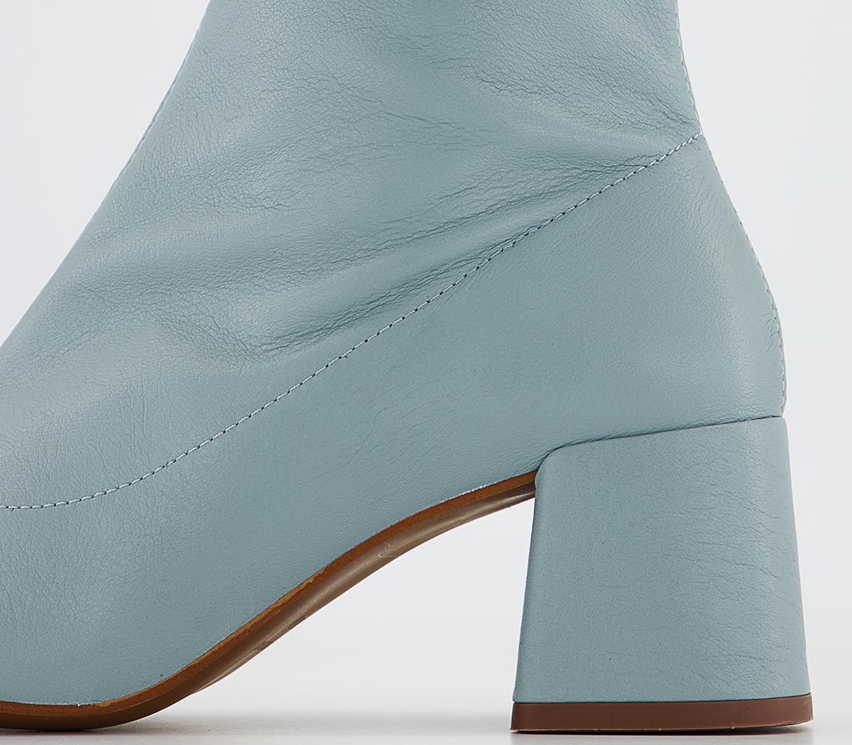 Office Alexia Unlined Ankle Boots Office Alexia Unlined Ankle Boots Blue Leather