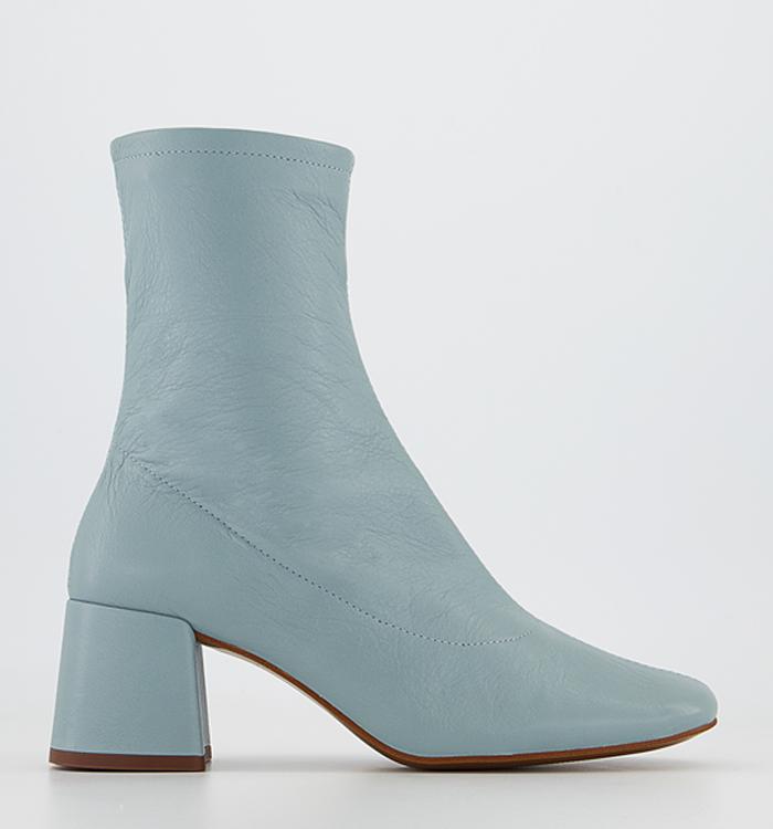 Office Alexia Unlined Ankle Boots Blue Leather