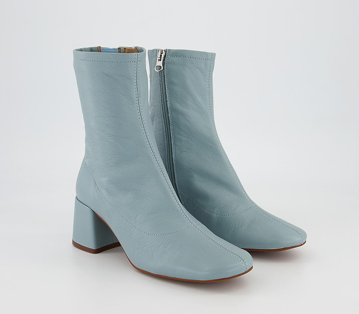 Office Alexia Unlined Ankle Boots Office Alexia Unlined Ankle Boots Blue Leather