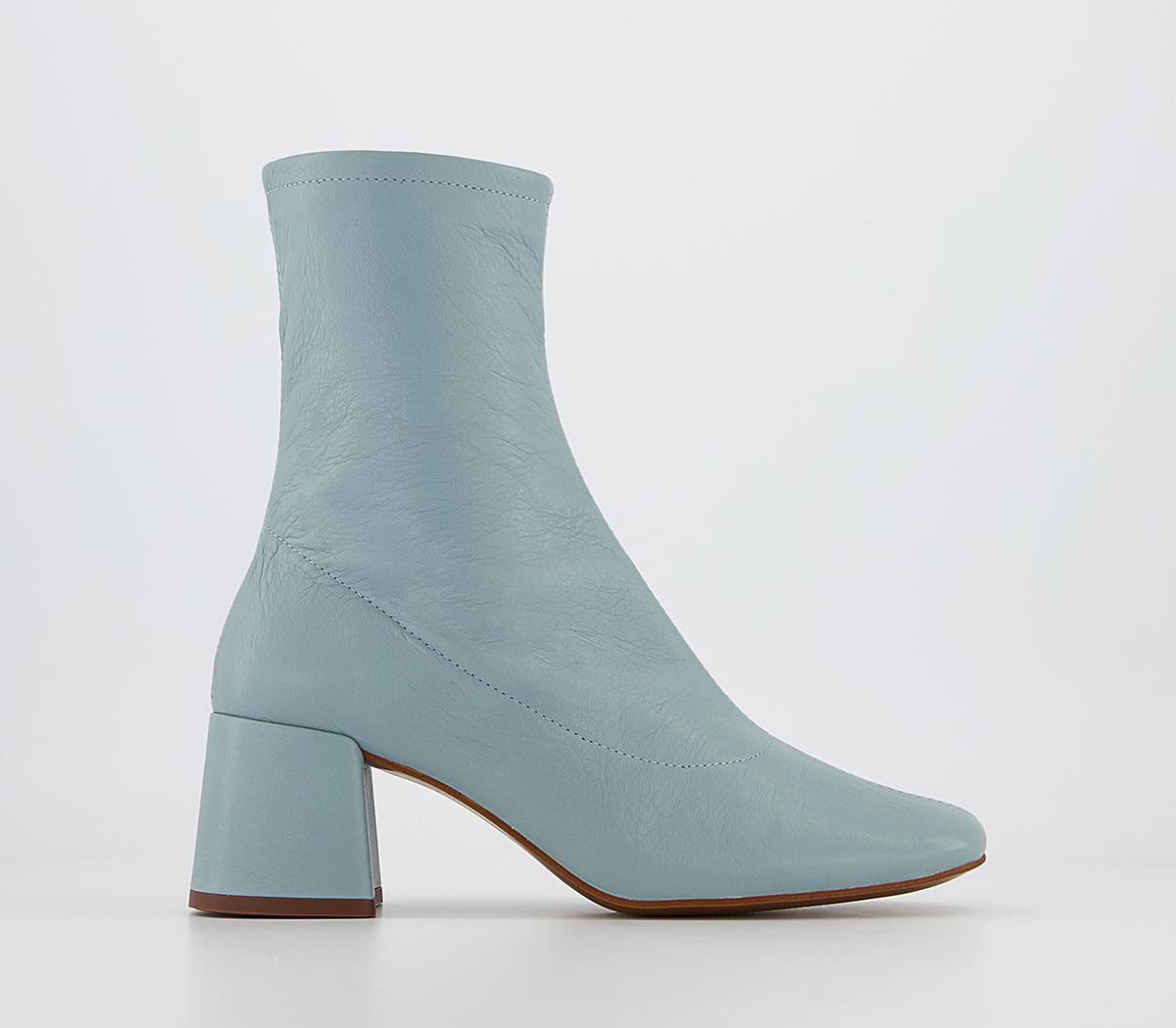 Office Alexia Unlined Ankle Boots Office Alexia Unlined Ankle Boots Blue Leather