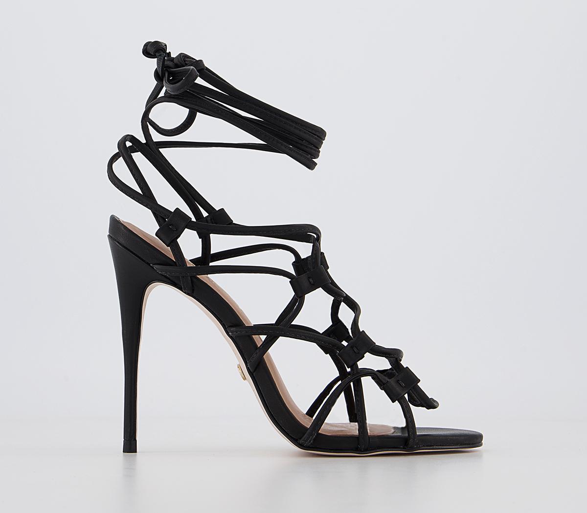 Black multi strap clearance heels